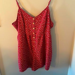 2XL romper, red